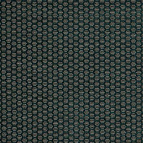 Jane Churchill Kaleido Fabrics Axel Fabric - Teal - J0177-03 - Image 1