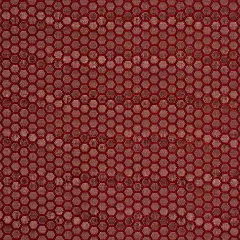 Jane Churchill Kaleido Fabrics Axel Fabric - Red - J0177-04 - Image 1
