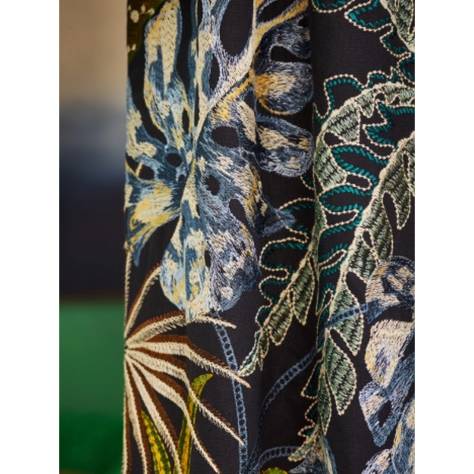Jane Churchill Rousseau Fabrics Rousseau Fabric - Navy/Red - J0165-01 - Image 2