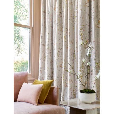 Jane Churchill Rousseau Fabrics Lila Fabric - Coral/Gold - J0170-02 - Image 3