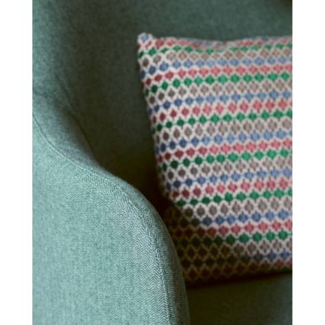Jane Churchill Roxam Fabrics Hexam Fabric - Coral/Blue - J0194-05 - Image 3