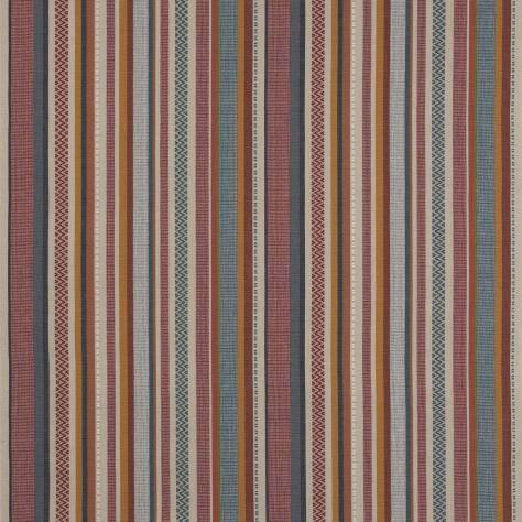 Jane Churchill Cabrera Stripes Fabrics Cabrera Stripe Fabric - Red/Blue - J0182-02