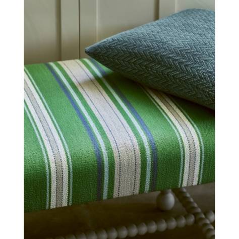 Jane Churchill Cabrera Stripes Fabrics Cabrera Stripe Fabric - Blue/Green - J0182-03
