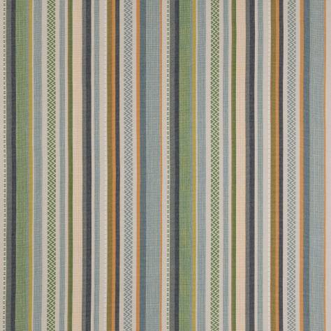 Jane Churchill Cabrera Stripes Fabrics Cabrera Stripe Fabric - Blue/Green - J0182-03