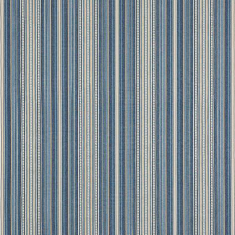 Jane Churchill Cabrera Stripes Fabrics Seville Stripe Fabric - Indigo - J0183-03