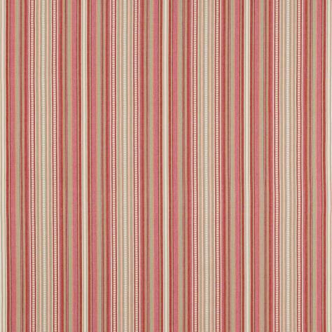 Jane Churchill Cabrera Stripes Fabrics Seville Stripe Fabric - Red/Pink - J0183-04
