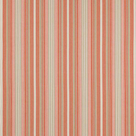 Jane Churchill Cabrera Stripes Fabrics Seville Stripe Fabric - Coral - J0183-06 - Image 1