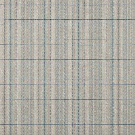 Jane Churchill Cabrera Stripes Fabrics Oxana Check Fabric - Blue - J0188-02 - Image 1