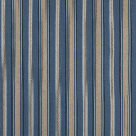 Jane Churchill Cabrera Stripes Fabrics Tango Fabric - Blue - J0190-01