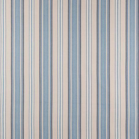 Jane Churchill Cabrera Stripes Fabrics Tango Fabric - Linen/Blue - J0190-02