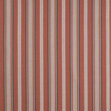 Jane Churchill Cabrera Stripes Fabrics Tango Fabric - Red - J0190-06 - Image 1