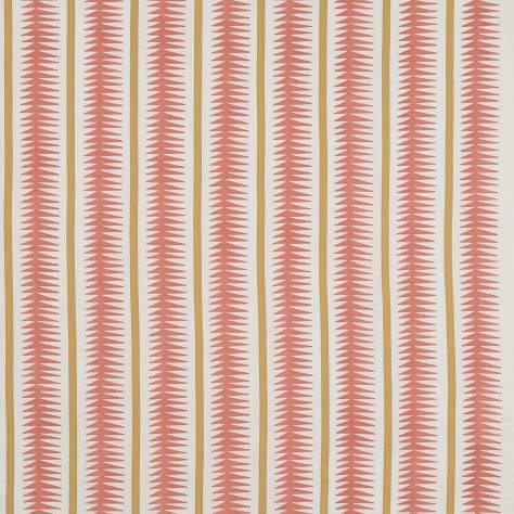 Jane Churchill Paradiso Fabrics Rae Fabric - Coral/Ochre - J0101-06 - Image 1