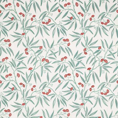 Jane Churchill Paradiso Fabrics Silverwood Fabric - Red/Green - J0179-01 - Image 1
