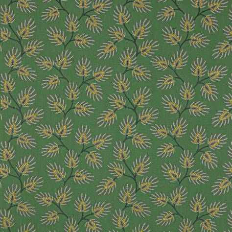Jane Churchill Paradiso Fabrics Peacock Leaf Fabric - Green - J0185-01 - Image 1
