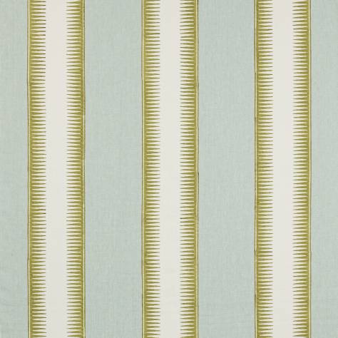 Jane Churchill Paradiso Fabrics Ezra Stripe Fabric - Aqua/Lime - J0186-04 - Image 1