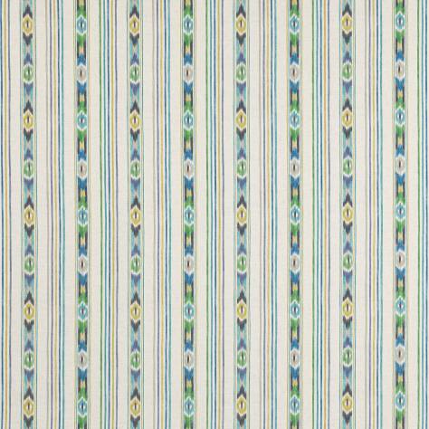 Jane Churchill Paradiso Fabrics Sitari Stripe Fabric - Blue/Green - J0197-03 - Image 1