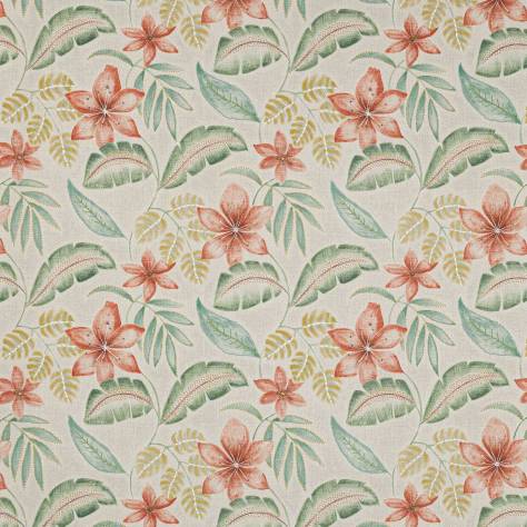 Jane Churchill Paradiso Fabrics Sunara Fabric - Red/Green - J0198-01 - Image 1