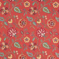 Havana Fabric - Bright Red/Multi