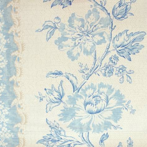 Colefax & Fowler  Classic Prints Fabrics Lincoln Fabric - Cream/Aqua - 2061/03 - Image 1