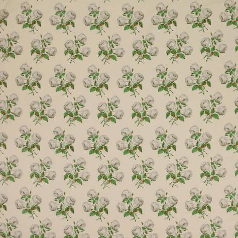 Colefax & Fowler  Classic Prints Fabrics Bowood Chintz Fabric - Green/Grey - 1020/01 - Image 1