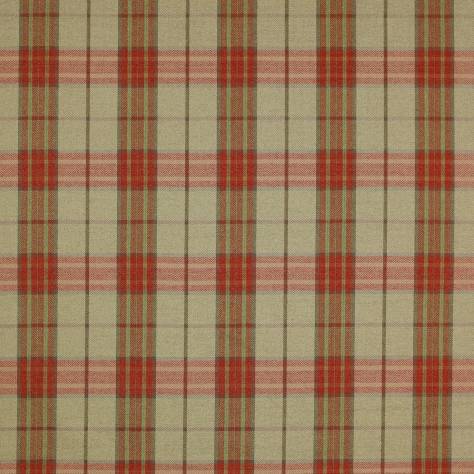Colefax & Fowler  Malin Fabrics Dunmore Check Fabrc - Tomato/Sage - F4238/04 - Image 1