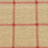Linsmore Check Fabric - Red/Sand
