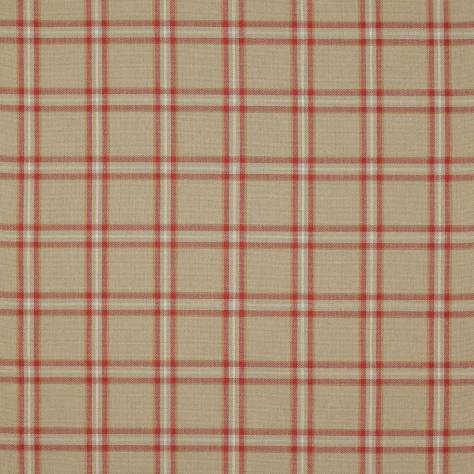 Colefax & Fowler  Edgar Fabrics Edgar Check Fabric - Red - F4524/03