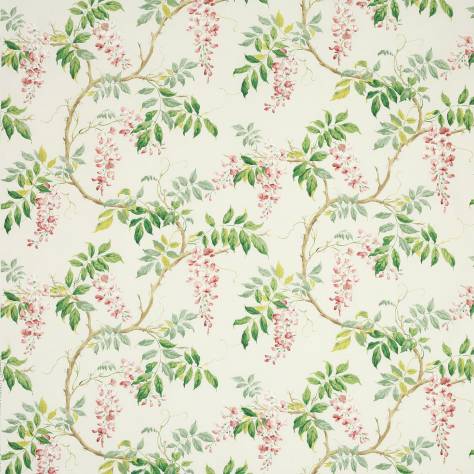 Colefax & Fowler  Classic Prints II Alderney Fabric - Pink/Green - F3425/01 - Image 1
