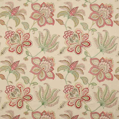 Colefax & Fowler  Oriana Fabrics Oriana Fabric - Pink/Green - F4614-02 - Image 1