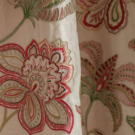 Colefax & Fowler  Oriana Fabrics Oriana Fabric - Red/Teal - F4614-03 - Image 3