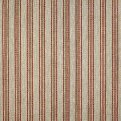 Colefax & Fowler  Brett Weaves Kennet Stripe Fabric - Red/Green - F4640-01 - Image 1