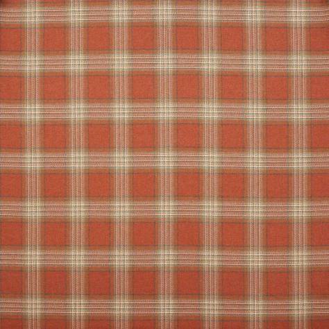 Colefax & Fowler  Fen Wools Lowick Plaid Fabric - Terracotta - F4628-02