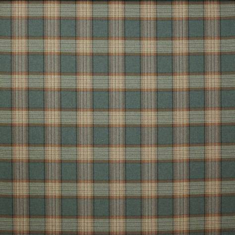 Colefax & Fowler  Fen Wools Lowick Plaid Fabric - Teal - F4628-06