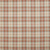 Hutton Plaid Fabric - Tomato / Teal