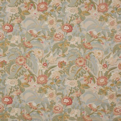 Colefax & Fowler  Theodore Fabrics Tapestry Flowers Fabric - Coral - F4666-02