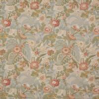 Tapestry Flowers Fabric - Coral