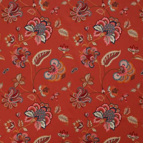Colefax & Fowler  Theodore Fabrics Ashlar Fabric - Red - F4670-01