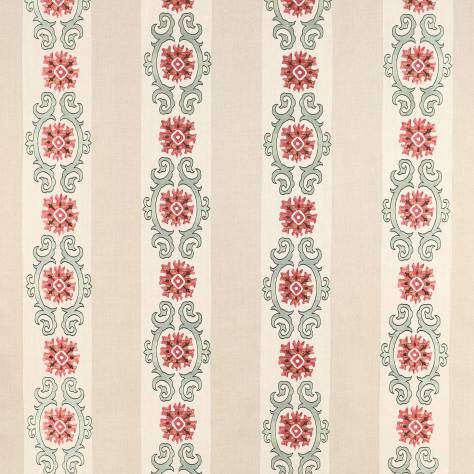 Colefax & Fowler  Theodore Fabrics Theodore Fabric - Red / Forest - F4676-01 - Image 1