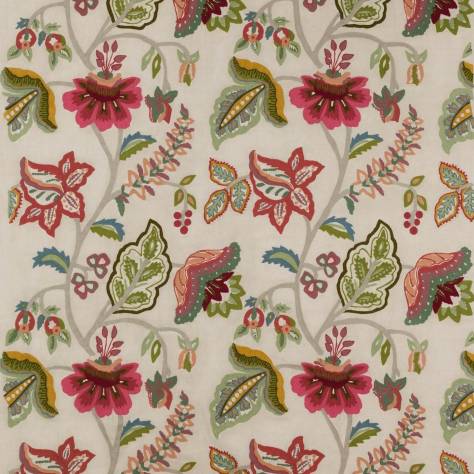 Colefax & Fowler  Belvedere Fabrics Somerton Fabric - Pink/Green - F4741-02
