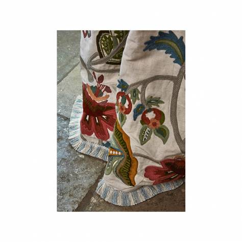 Colefax & Fowler  Belvedere Fabrics Brunello Fabric - Red/Green - F4746-04 - Image 4