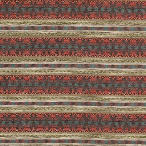 Colefax & Fowler  Casey Fabrics Dorian Fabric - Red/Teal - F4725-02
