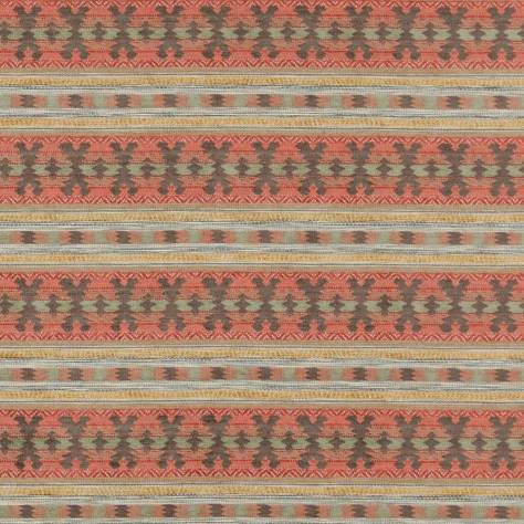 Colefax & Fowler  Casey Fabrics Dorian Fabric - Tomato/Green - F4725-04 - Image 1
