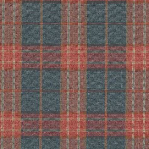 Colefax & Fowler  Magnus Checks Fabrics Dunmore Check Fabric - Red/Blue - F4238-06