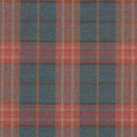 Dunmore Check Fabric - Red/Blue