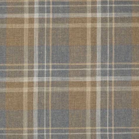 Colefax & Fowler  Magnus Checks Fabrics Donovan Plaid Fabric - Slate/Umber - F4722-05 - Image 1