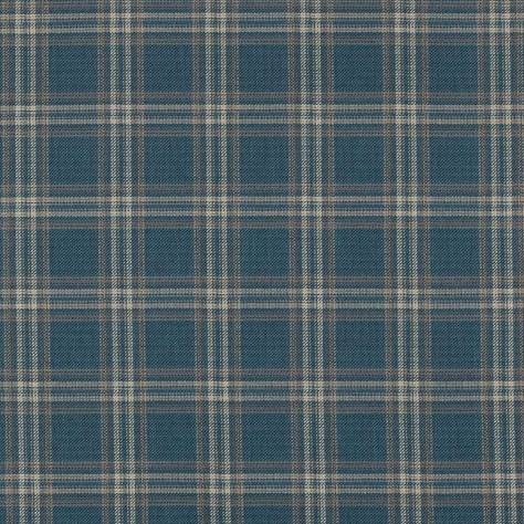 Colefax & Fowler  Magnus Checks Fabrics Bowen Check Fabric - Blue - F4723-01