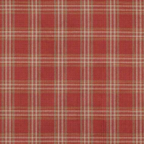 Colefax & Fowler  Magnus Checks Fabrics Bowen Check Fabric - Red - F4723-02