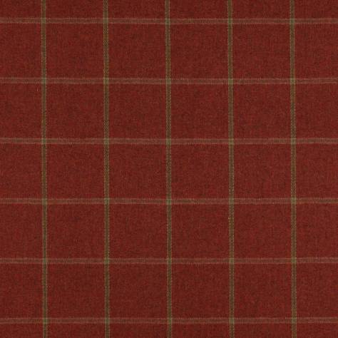 Colefax & Fowler  Red Colour Fabrics Lanark Plaid Fabric - Tomato - F2616-06