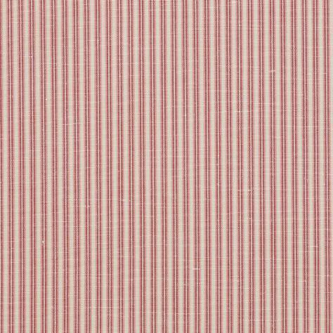 Colefax & Fowler  Red Colour Fabrics Dart Stripe Fabric - Tomato - F3514-01