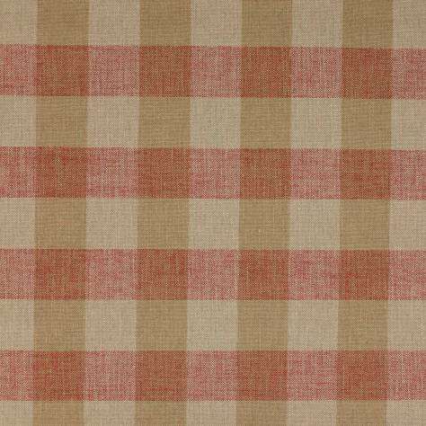 Colefax & Fowler  Red Colour Fabrics Marldon Check Fabric - Tomato/Sand - F3727-04